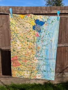 Butterfly design tea towel