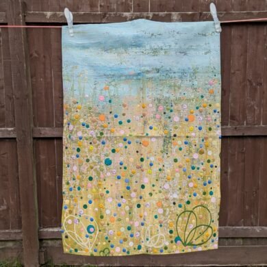 floral tea towel