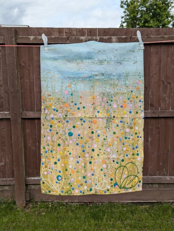 floral tea towel