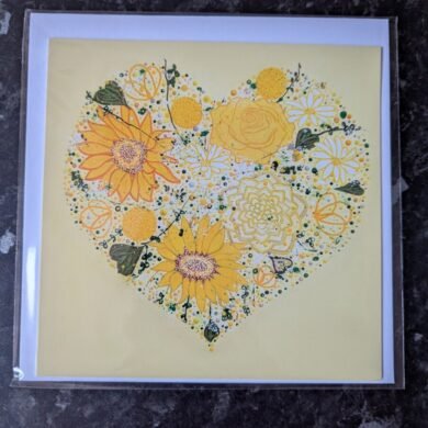 golden anniversary floral greeting card