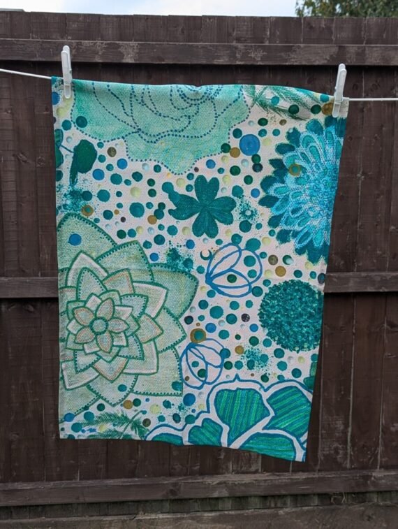 botanical tea towel