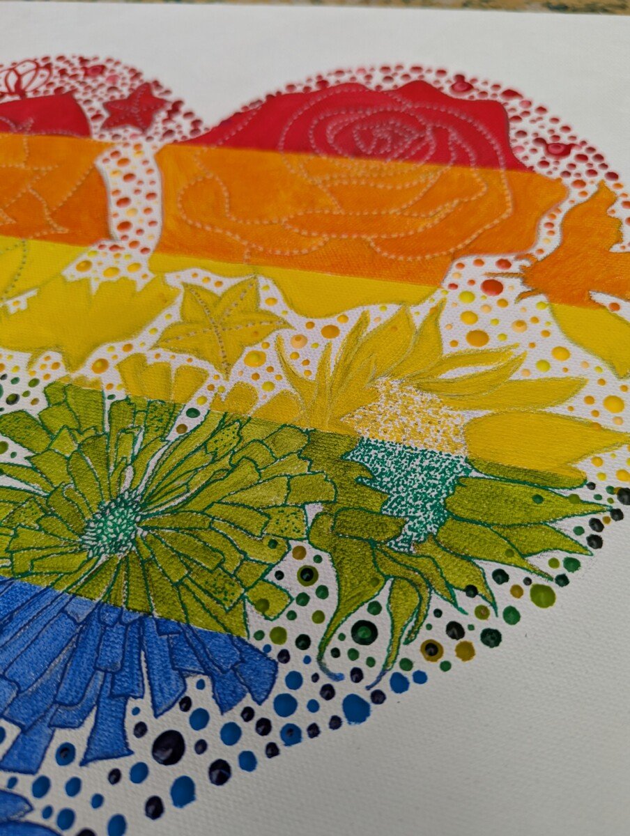 PXL_20251013_122840358 rainbow coloured flower detail